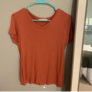 basic orange v-neck from tj maxx